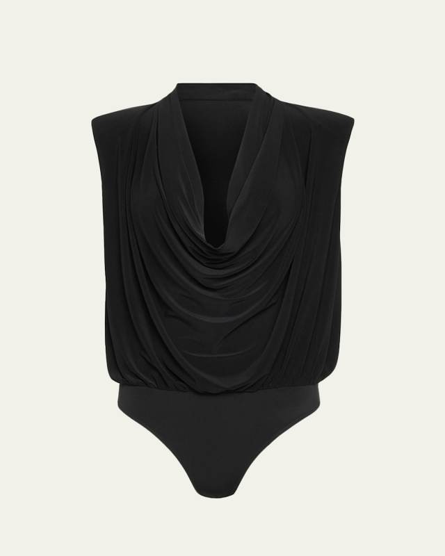Eden Sleeveless Cowl-Neck Bodysuit